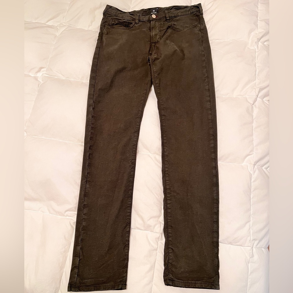 PS Paul Smith Olive Slim Straight Jeans